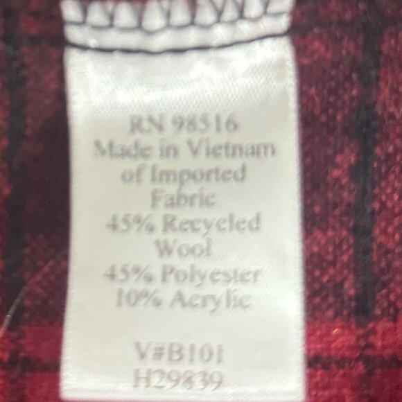 Coldwater Creek Womens Red & Black Preppy Plaid Button-Up Jacket With Pockets XL - Picture 5 of 9